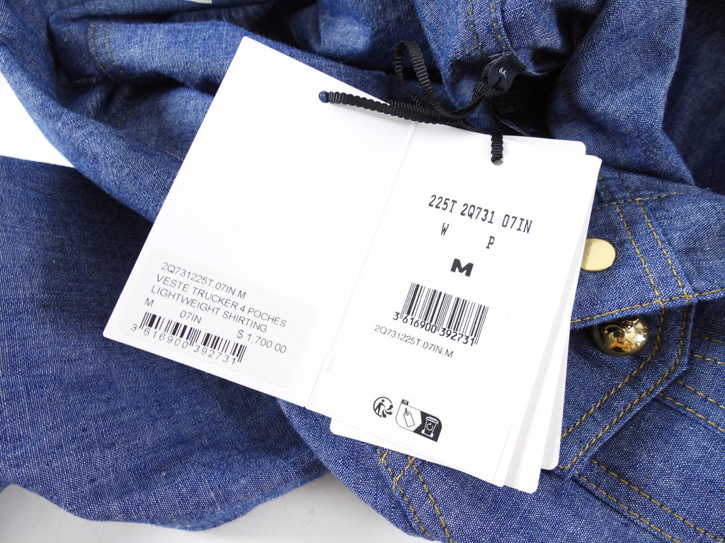 Celine Blue Denim Trucker Jacket Lightweight Shirting - M