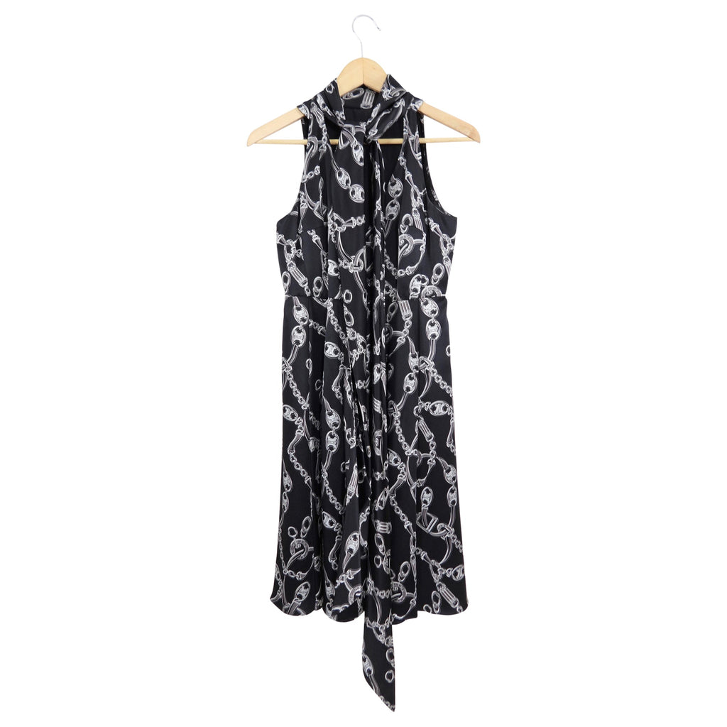 Celine Silk Logo Pattern Sleeveless Dress - 2 / XS