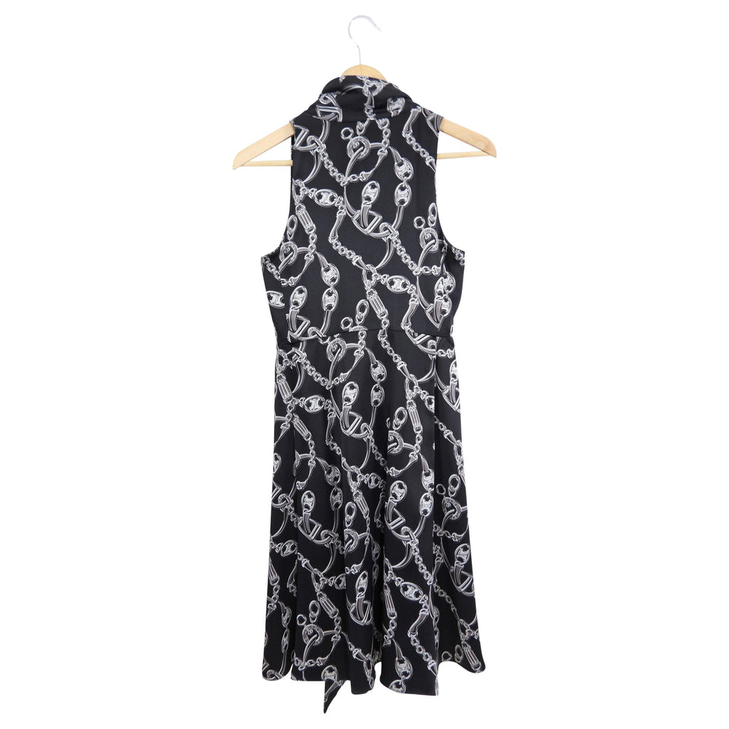 Celine Silk Logo Pattern Sleeveless Dress - 2 / XS