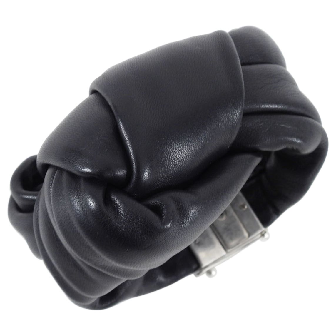 Celine Phoebe Philo Black Leather Knot Bracelet