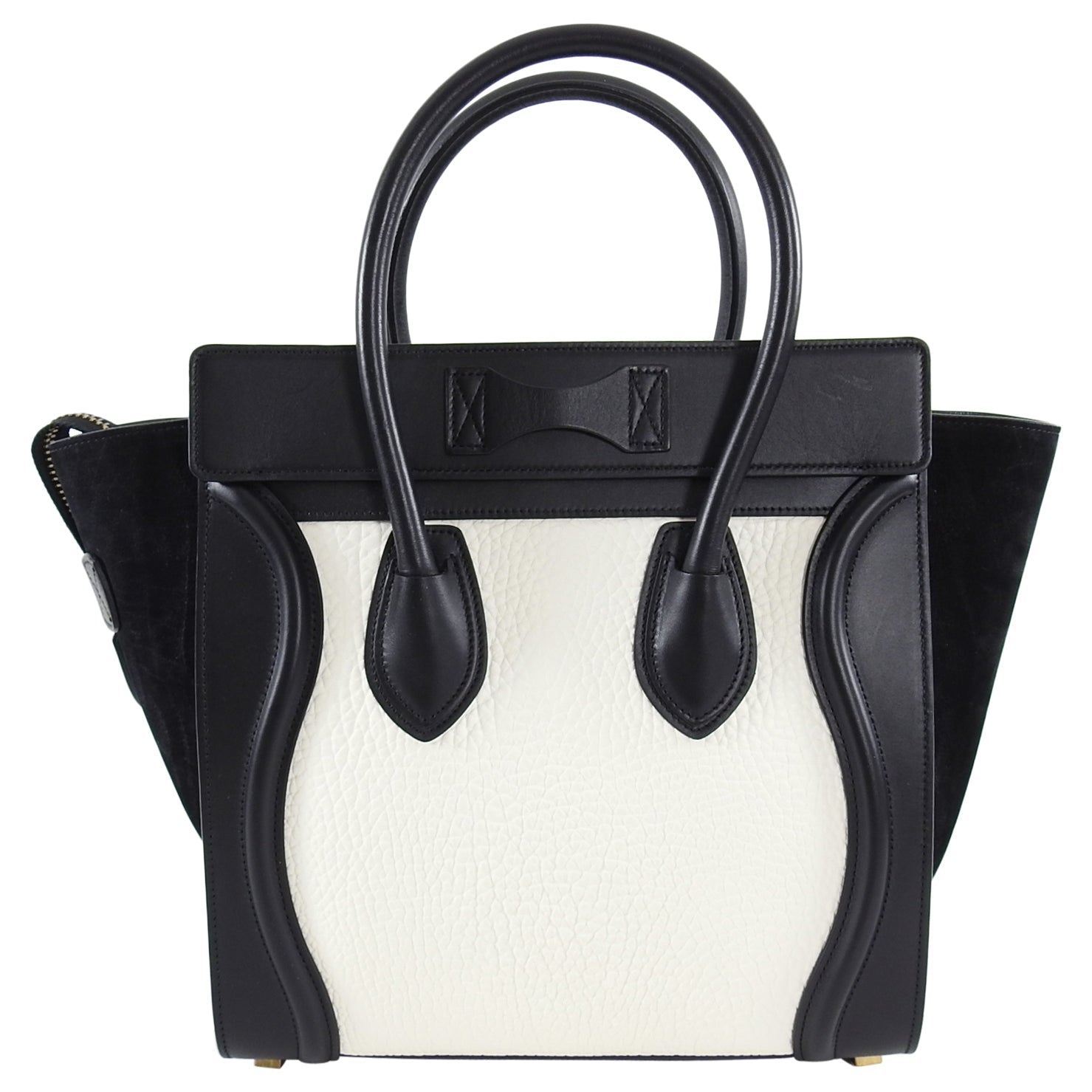 Celine Bicolor Micro Luggage Tote Bag