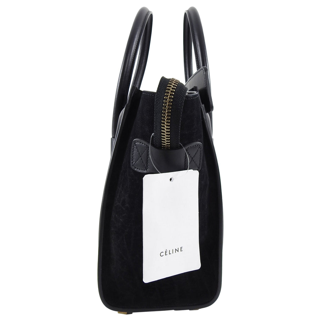 Celine Bicolor Micro Luggage Tote Bag