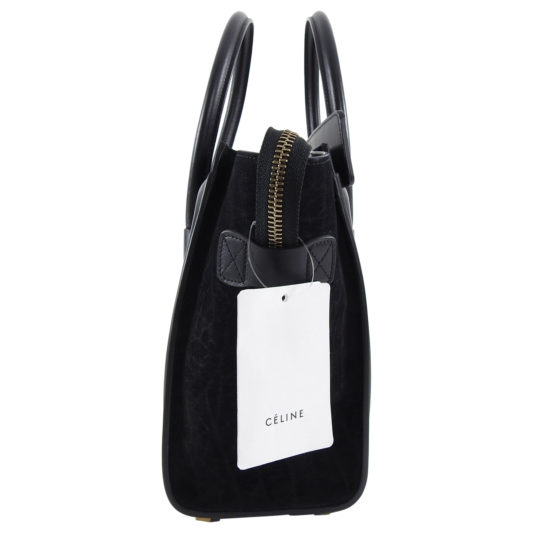 Celine Bicolor Micro Luggage Tote Bag