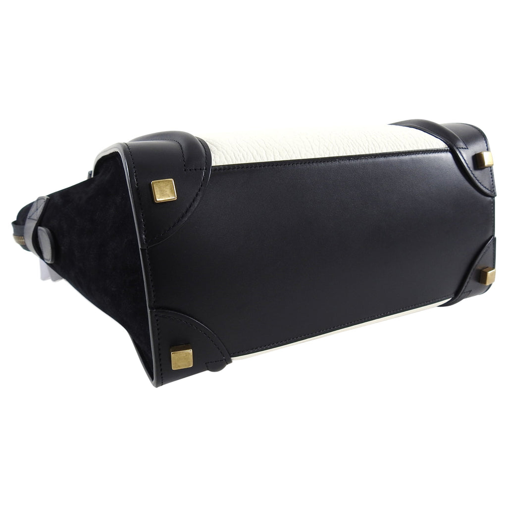 Celine Bicolor Micro Luggage Tote Bag