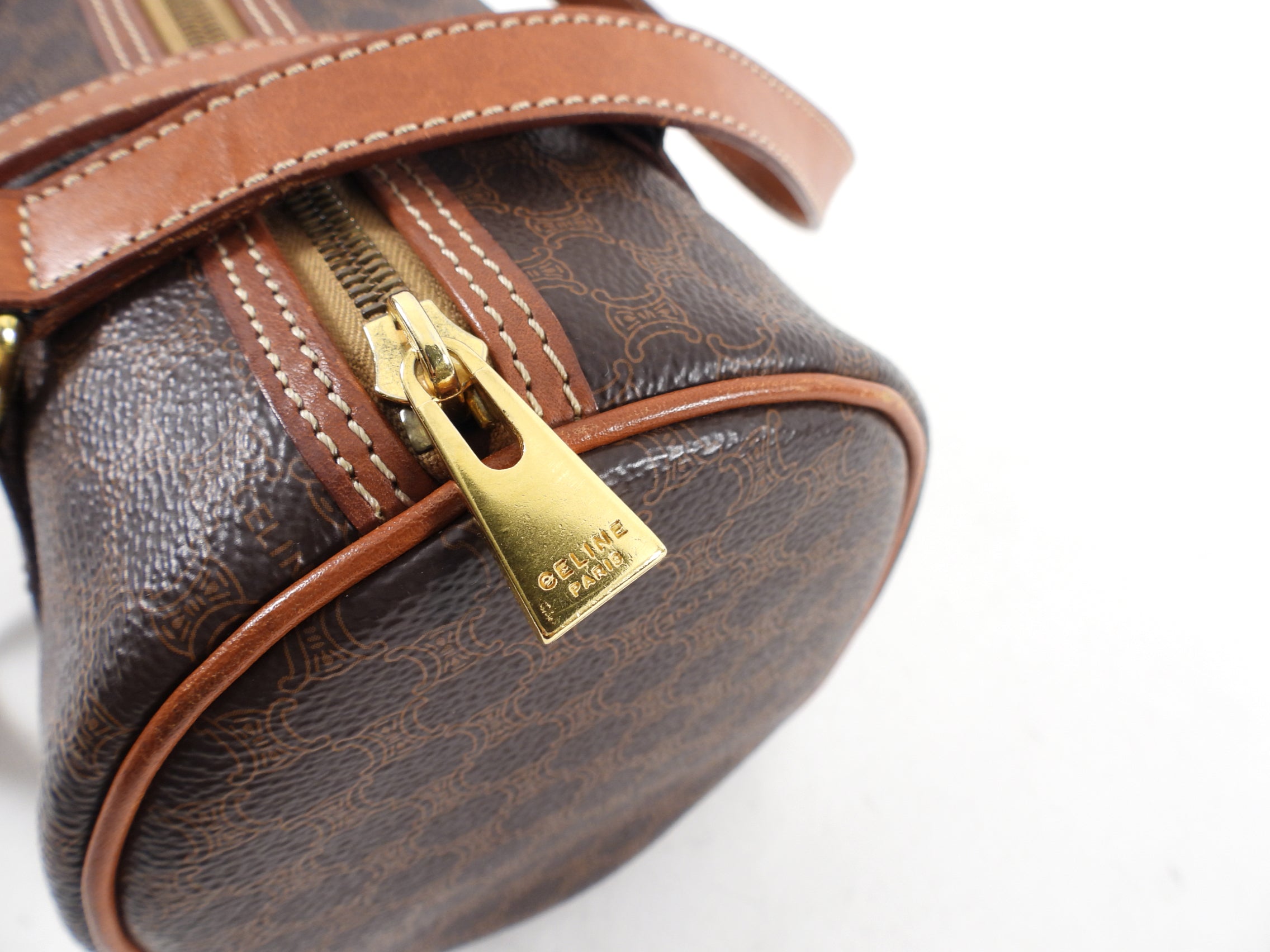 Celine Vintage Macadam Barrel Bag