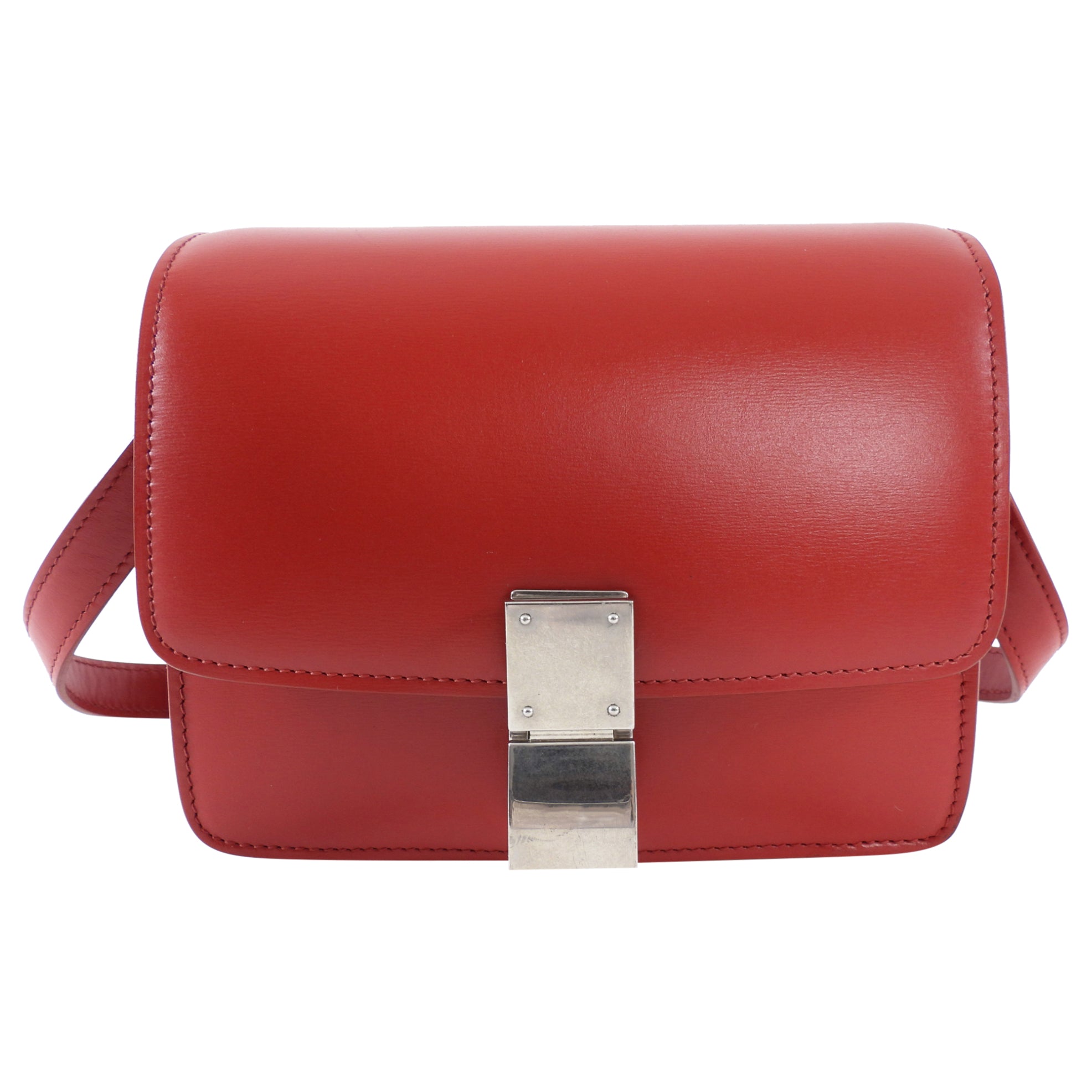 Celine Red Leather Small Box Bag
