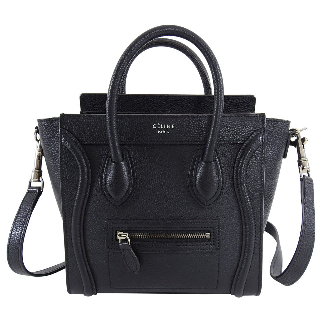 Celine Black Nano Mini Crossbody Phantom Luggage Tote Bag