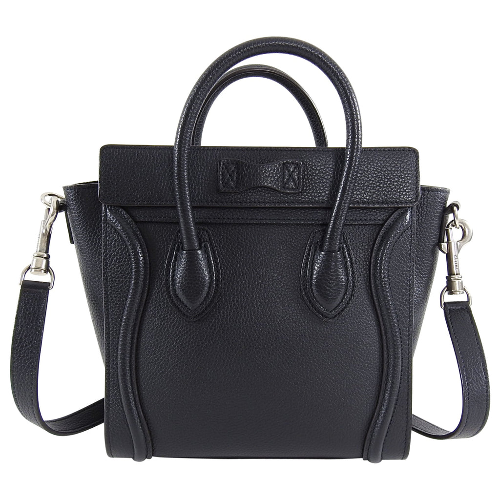 Celine Black Nano Mini Crossbody Phantom Luggage Tote Bag