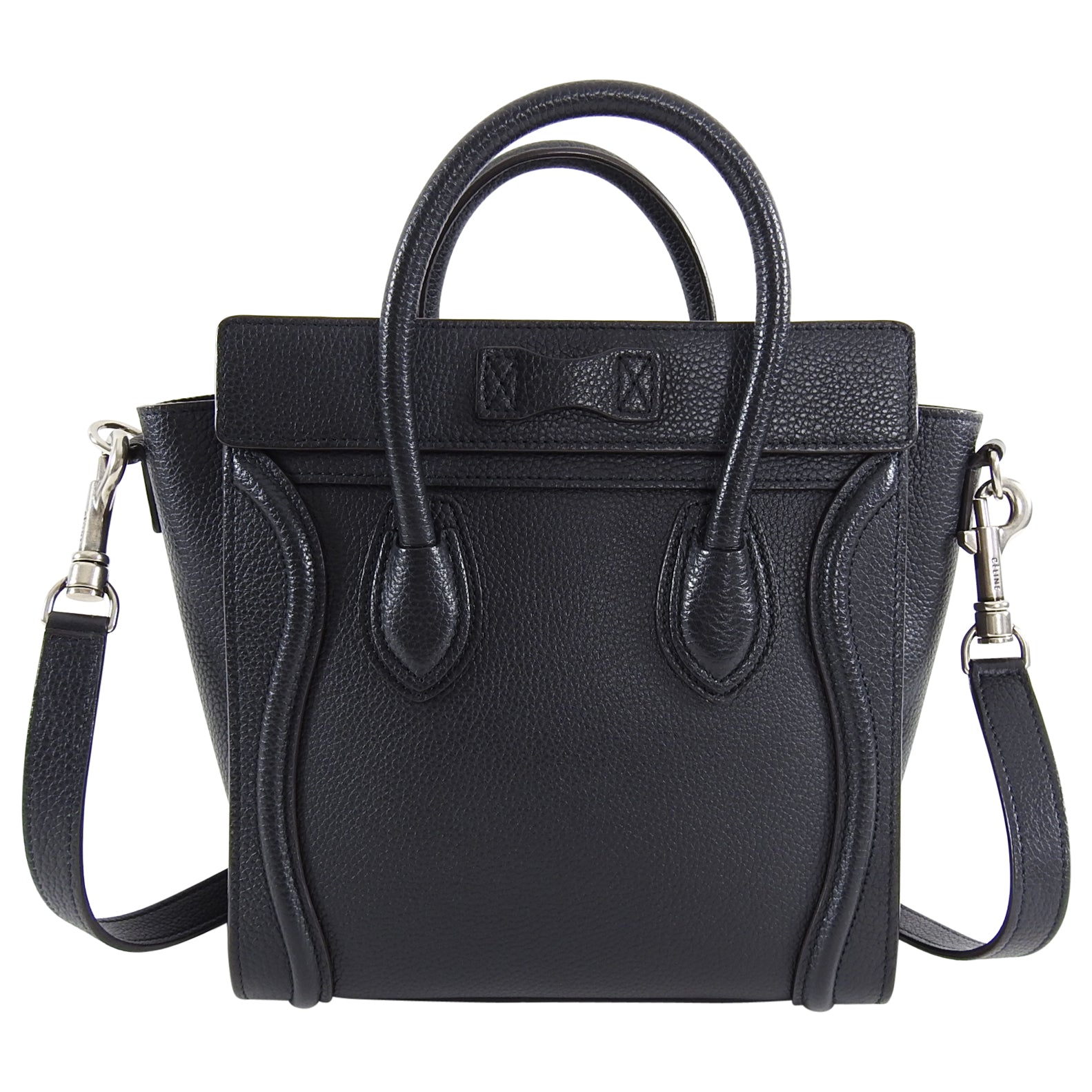 Celine Black Nano Mini Crossbody Phantom Luggage Tote Bag