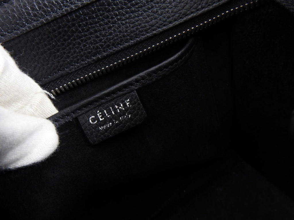 Celine Black Nano Mini Crossbody Phantom Luggage Tote Bag