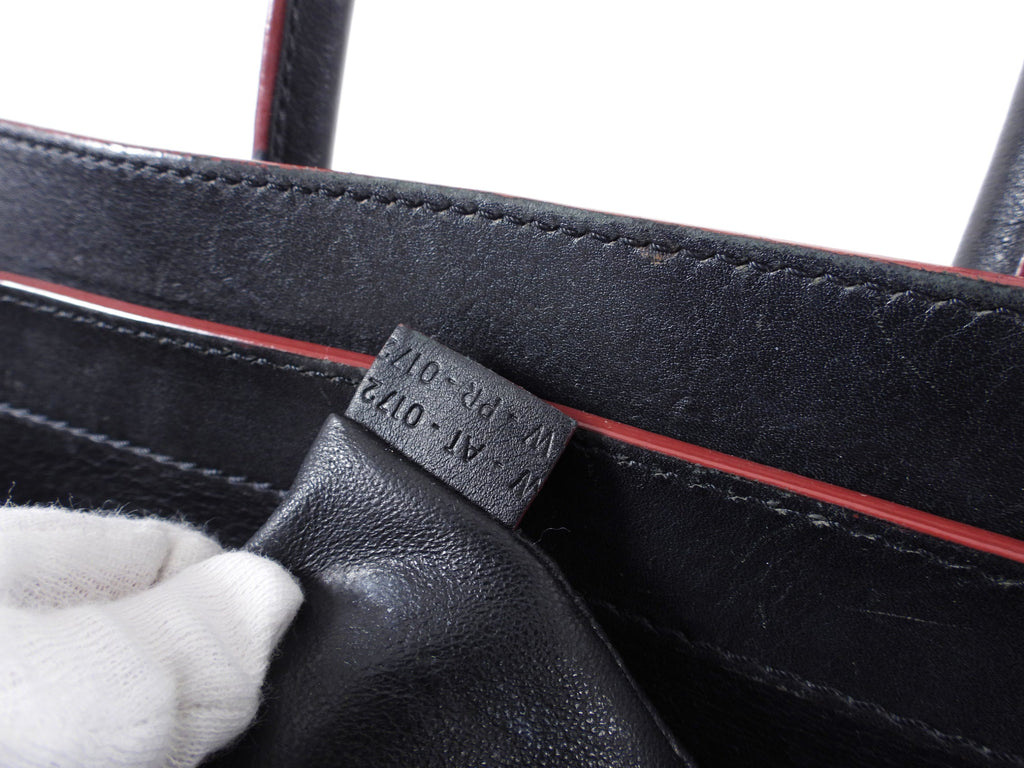 Celine Black Leather Mini Luggage Tote Bag