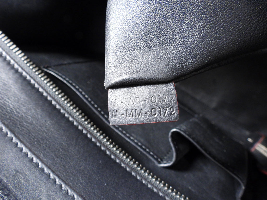 Celine Black and Red Leather Medium Phantom Tote Bag