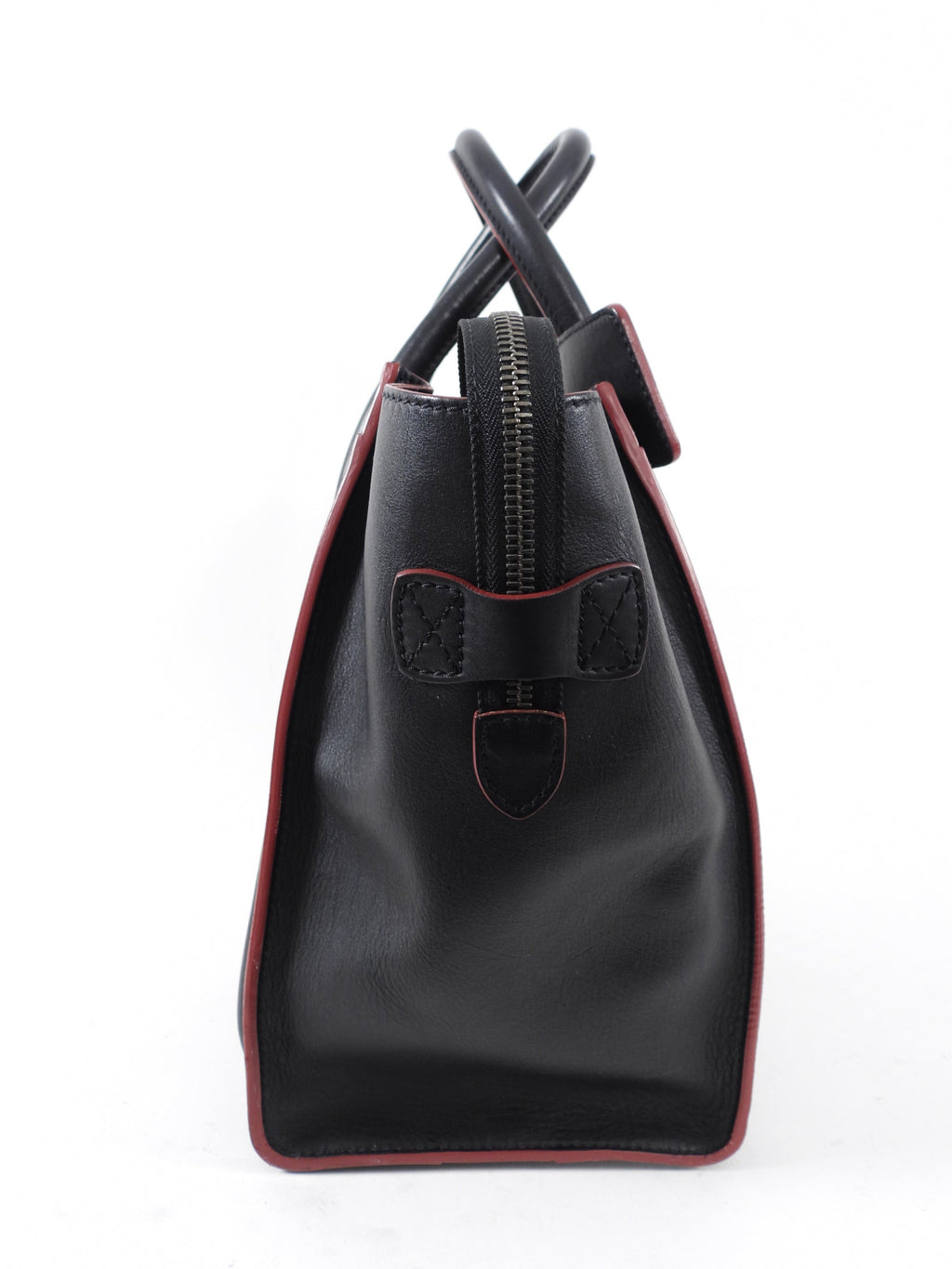 Celine Black and Red Leather Medium Phantom Tote Bag