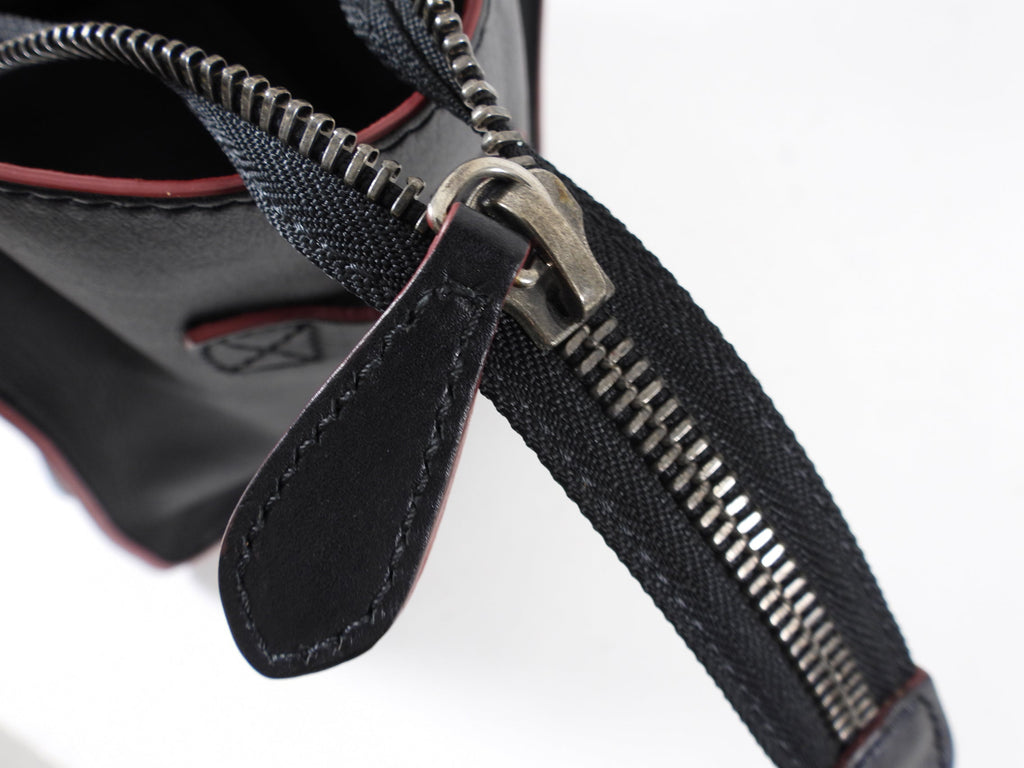Celine Black and Red Leather Medium Phantom Tote Bag