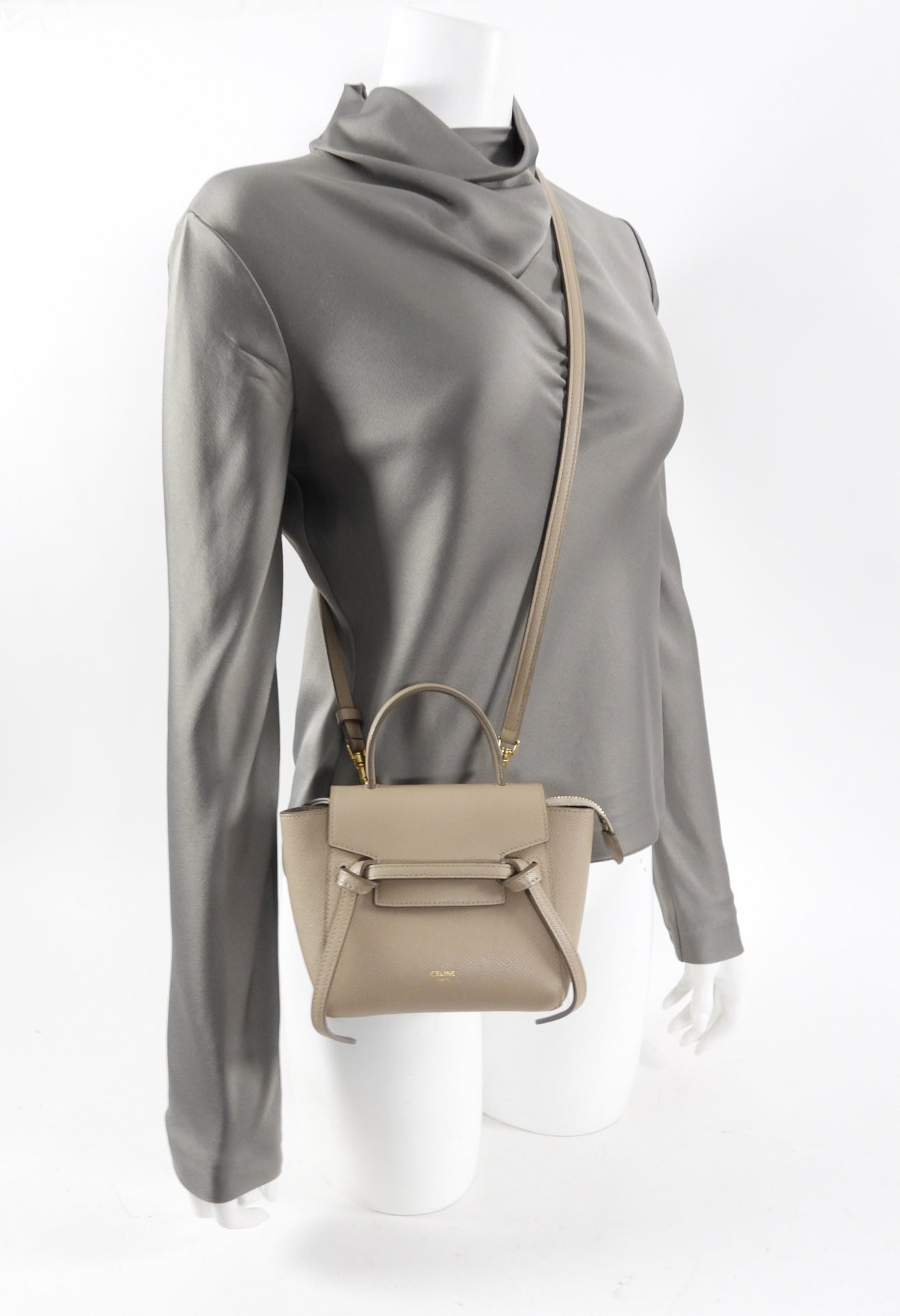 Celine Beige Pico Belt Bag Crossbody Bag