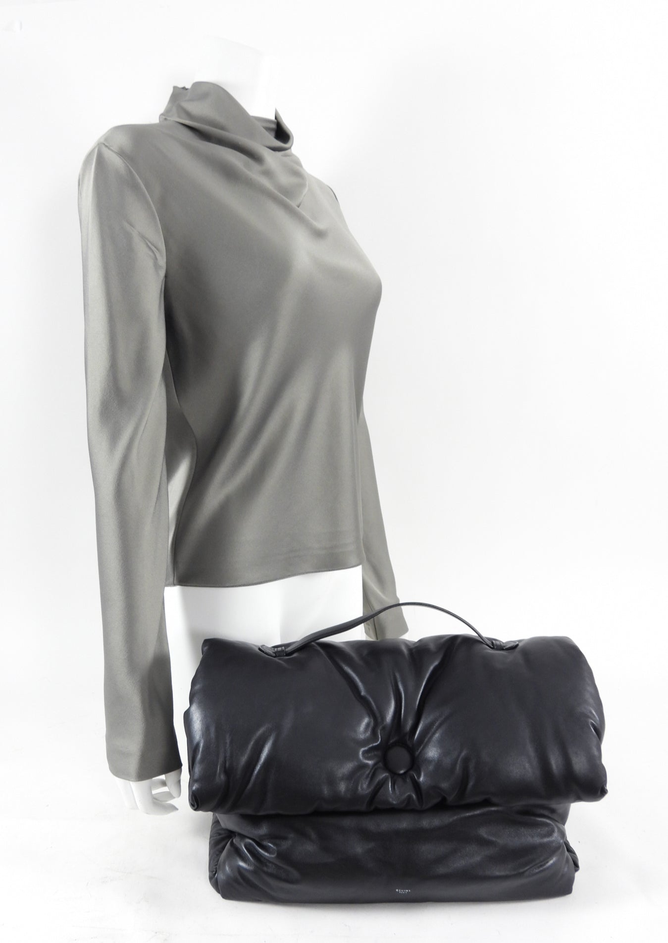 Celine Black Cartable Large Pillow Bag