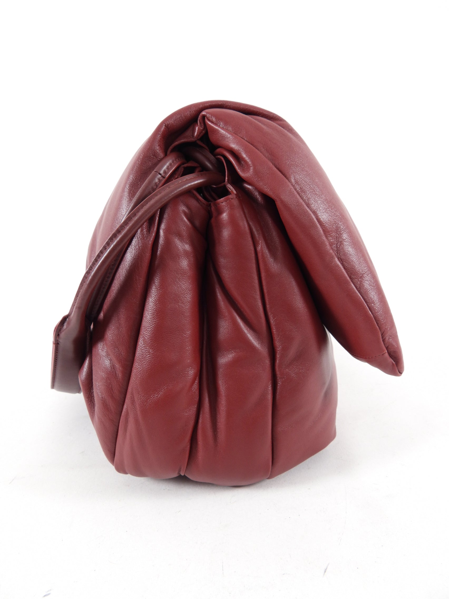 Celine Small Dark Red Pillow Shoulder Bag