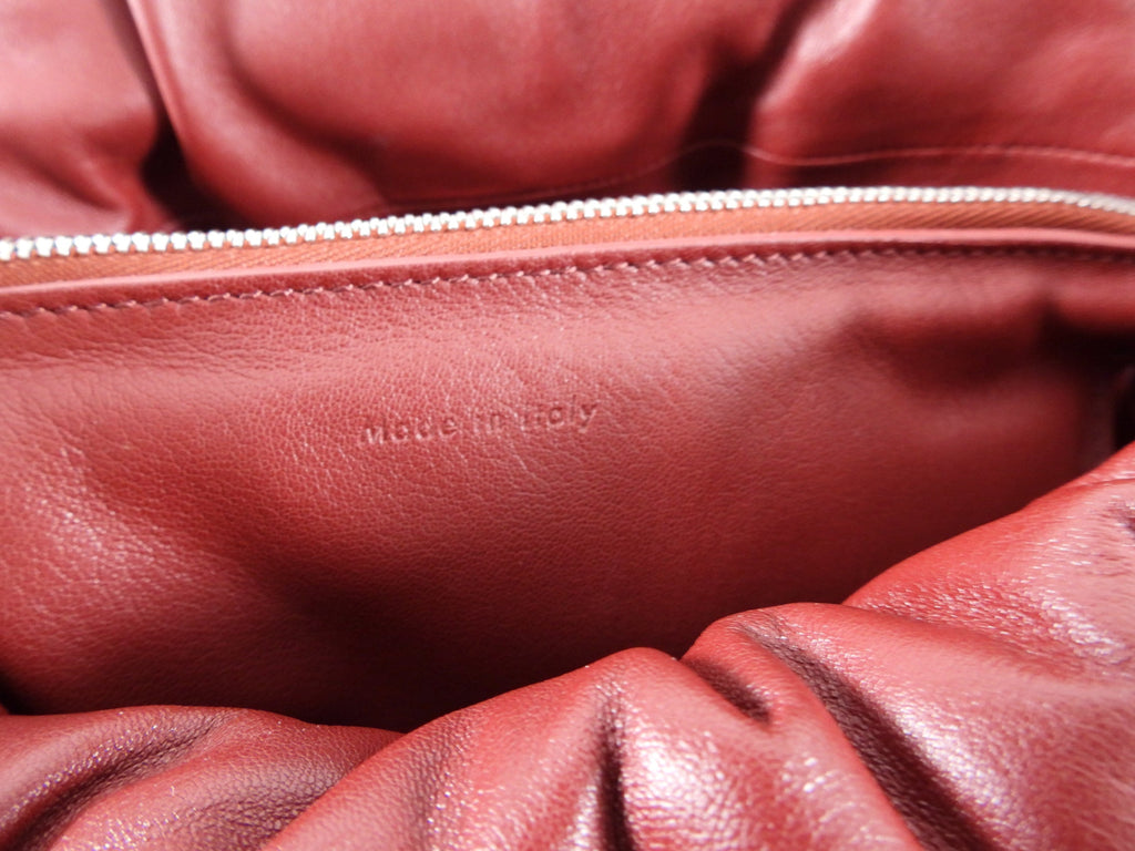 Celine Small Dark Red Pillow Shoulder Bag