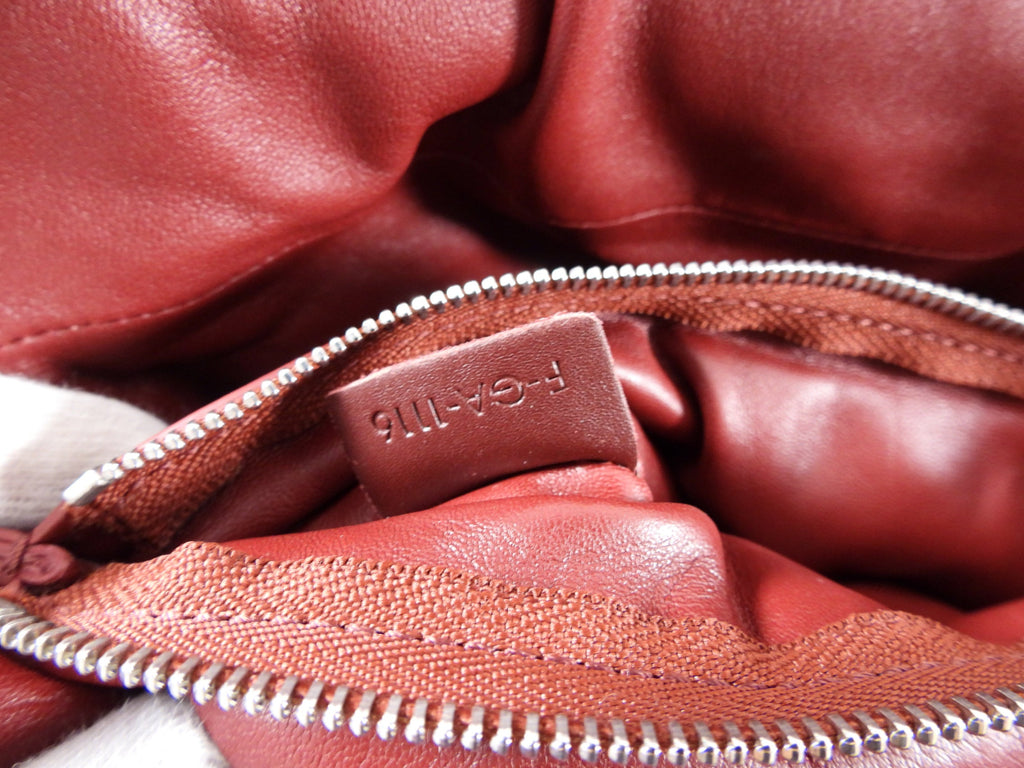 Celine Small Dark Red Pillow Shoulder Bag