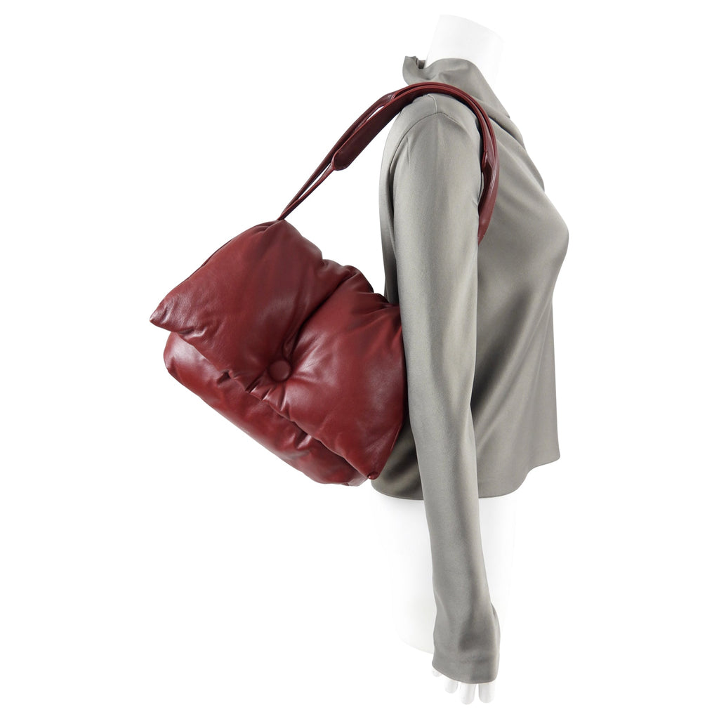 Celine Small Dark Red Pillow Shoulder Bag