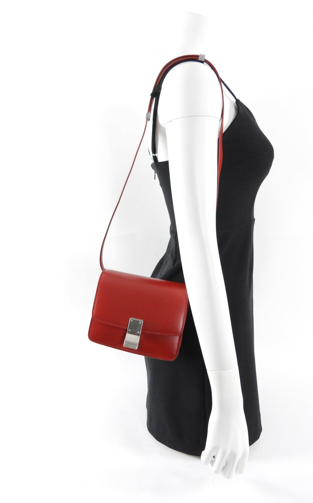 Celine Red Leather Small Box Bag