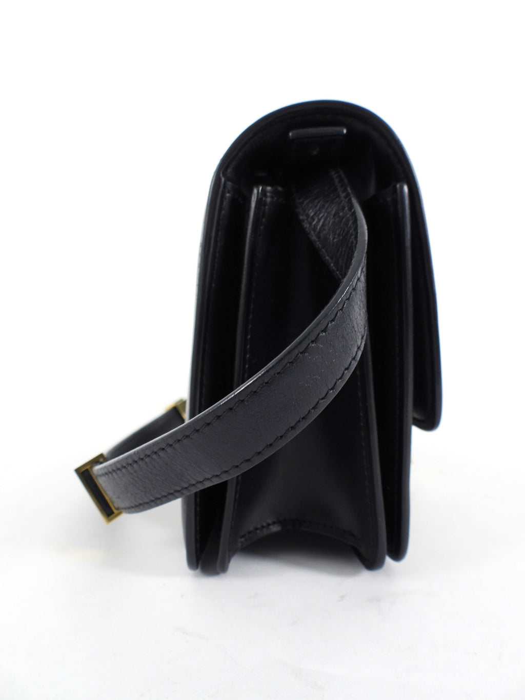 Celine Small Black Leather Box Bag
