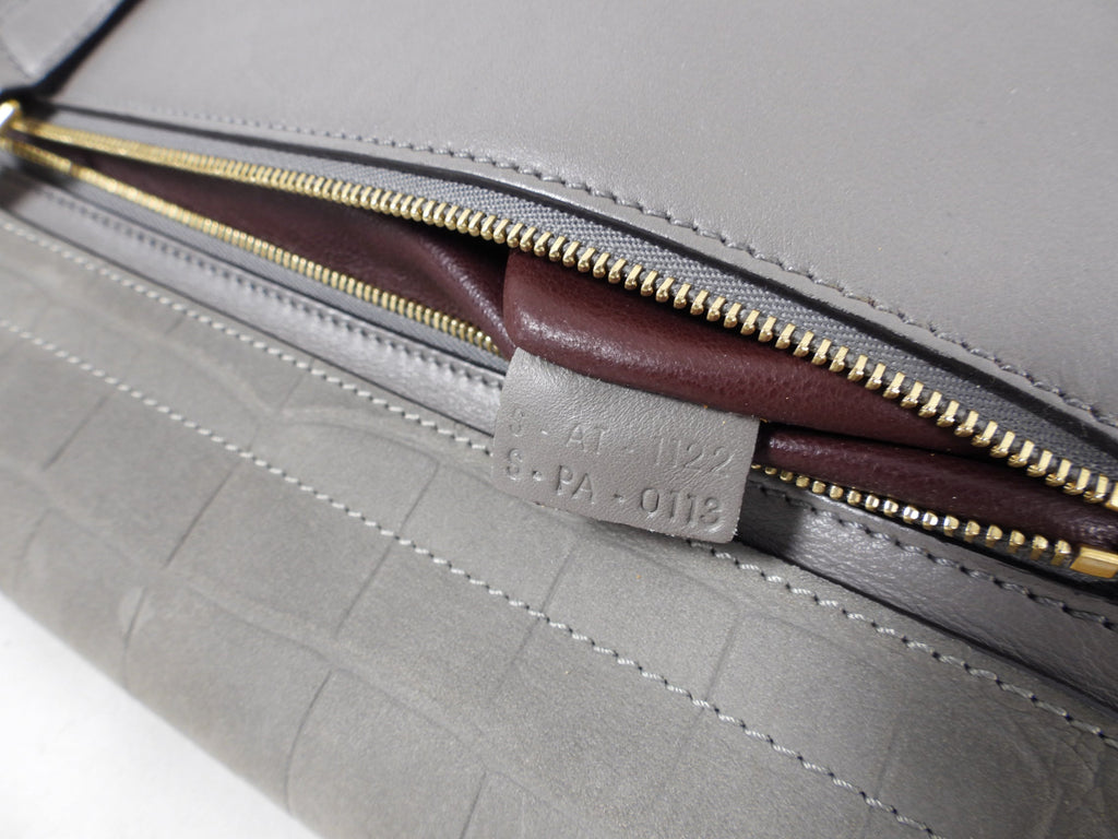 Celine Trapeze Medium Taupe Leather and Suede Bag