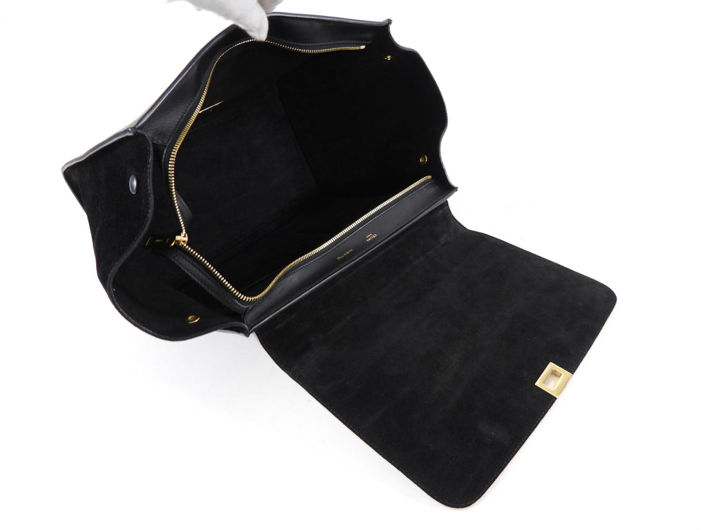 Celine Black and White Medium Trapeze Two Way Bag