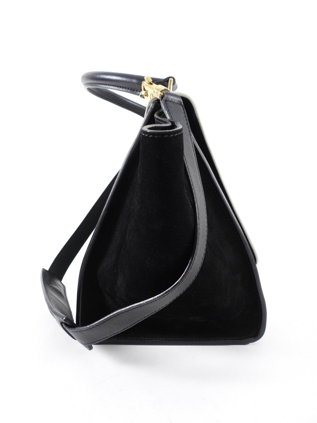 Celine Black and White Medium Trapeze Two Way Bag