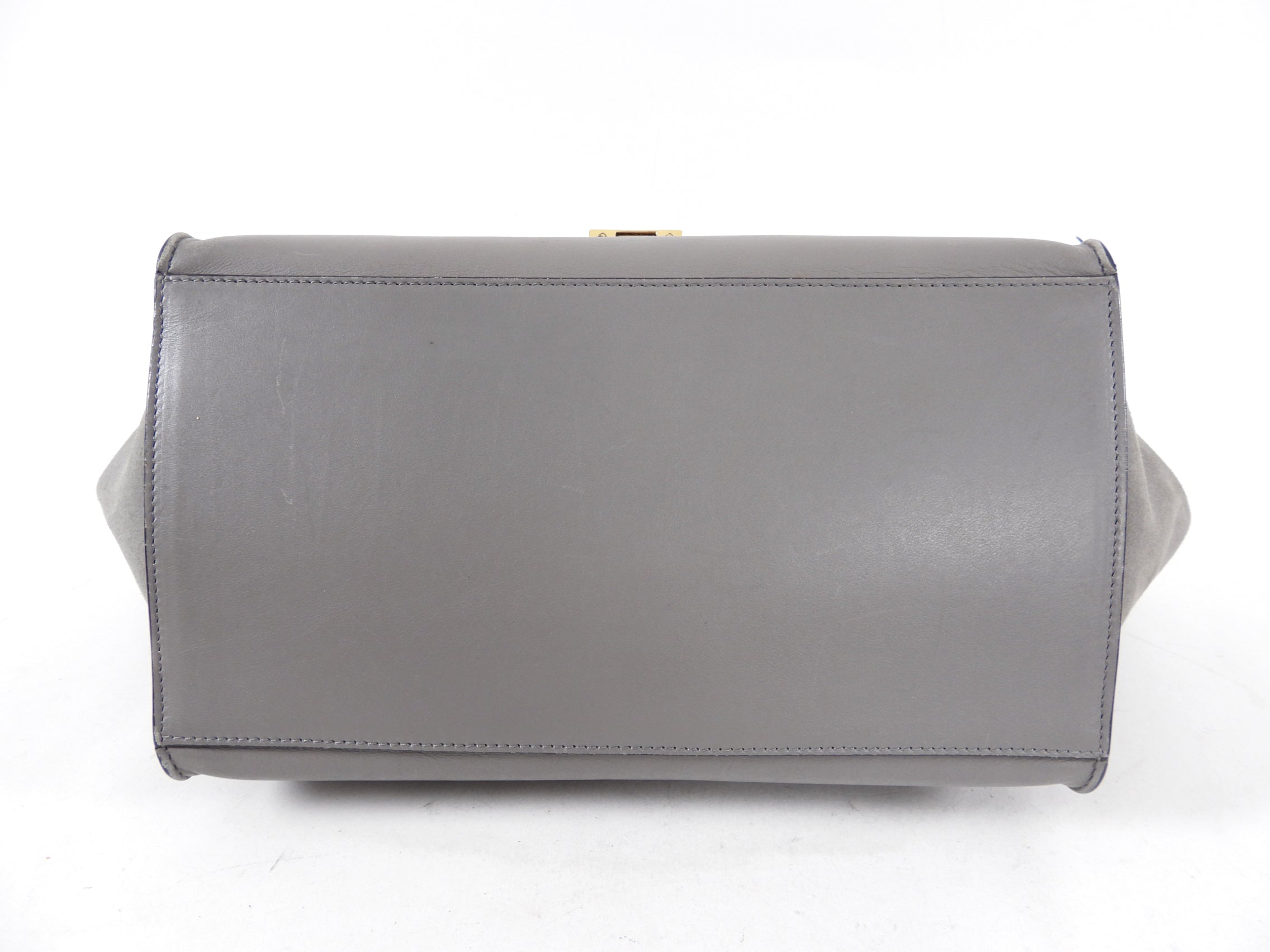 Celine Trapeze Medium Taupe Leather and Suede Bag