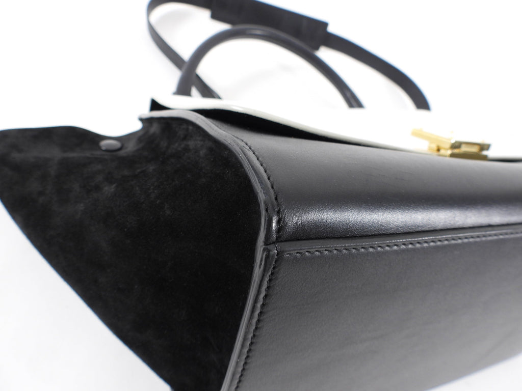 Celine Black and White Medium Trapeze Two Way Bag