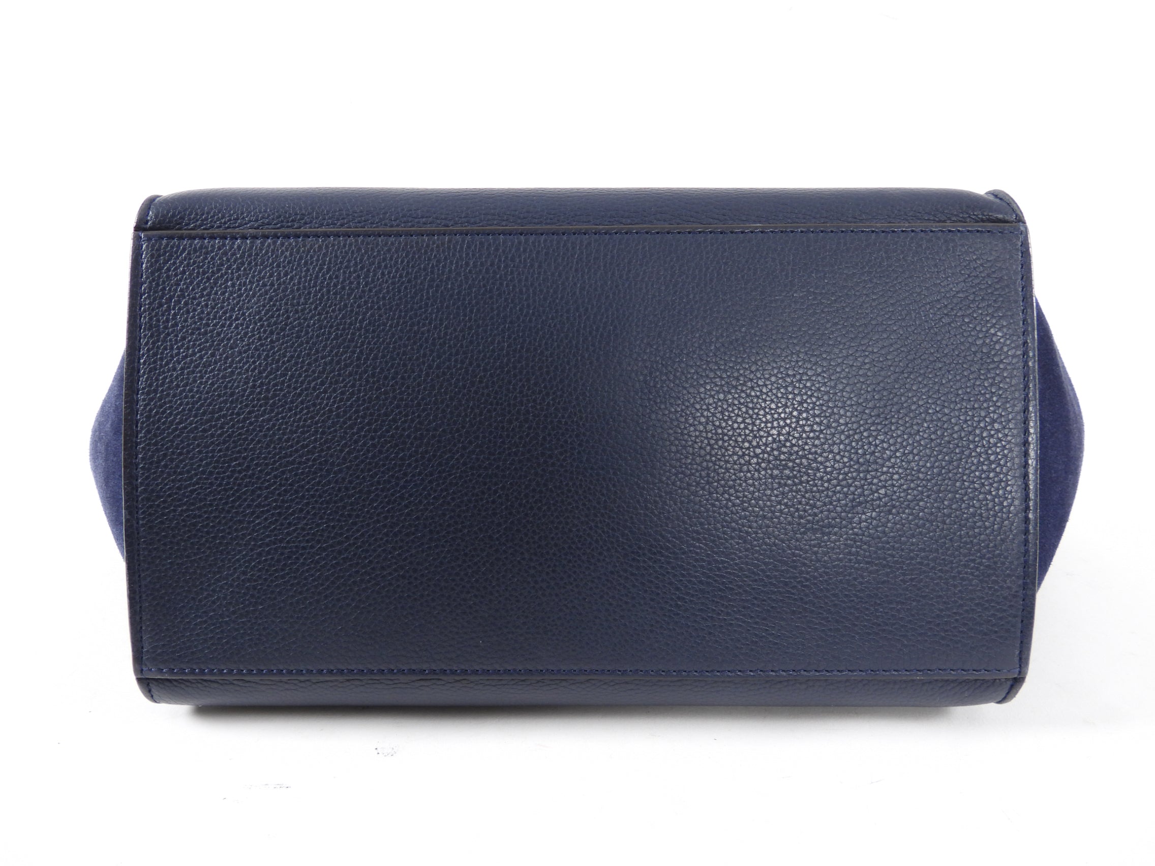 Celine Navy Leather and Suede Trapeze Two-Way Bag