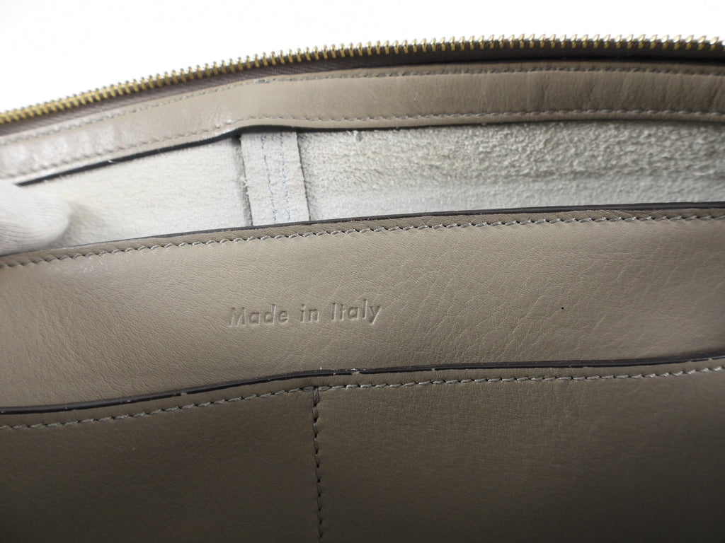 Celine Taupe Trifold Clutch Chain Bag