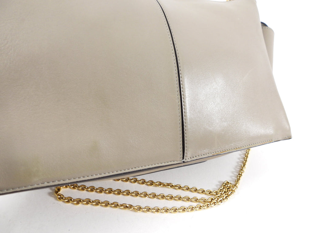 Celine Taupe Trifold Clutch Chain Bag