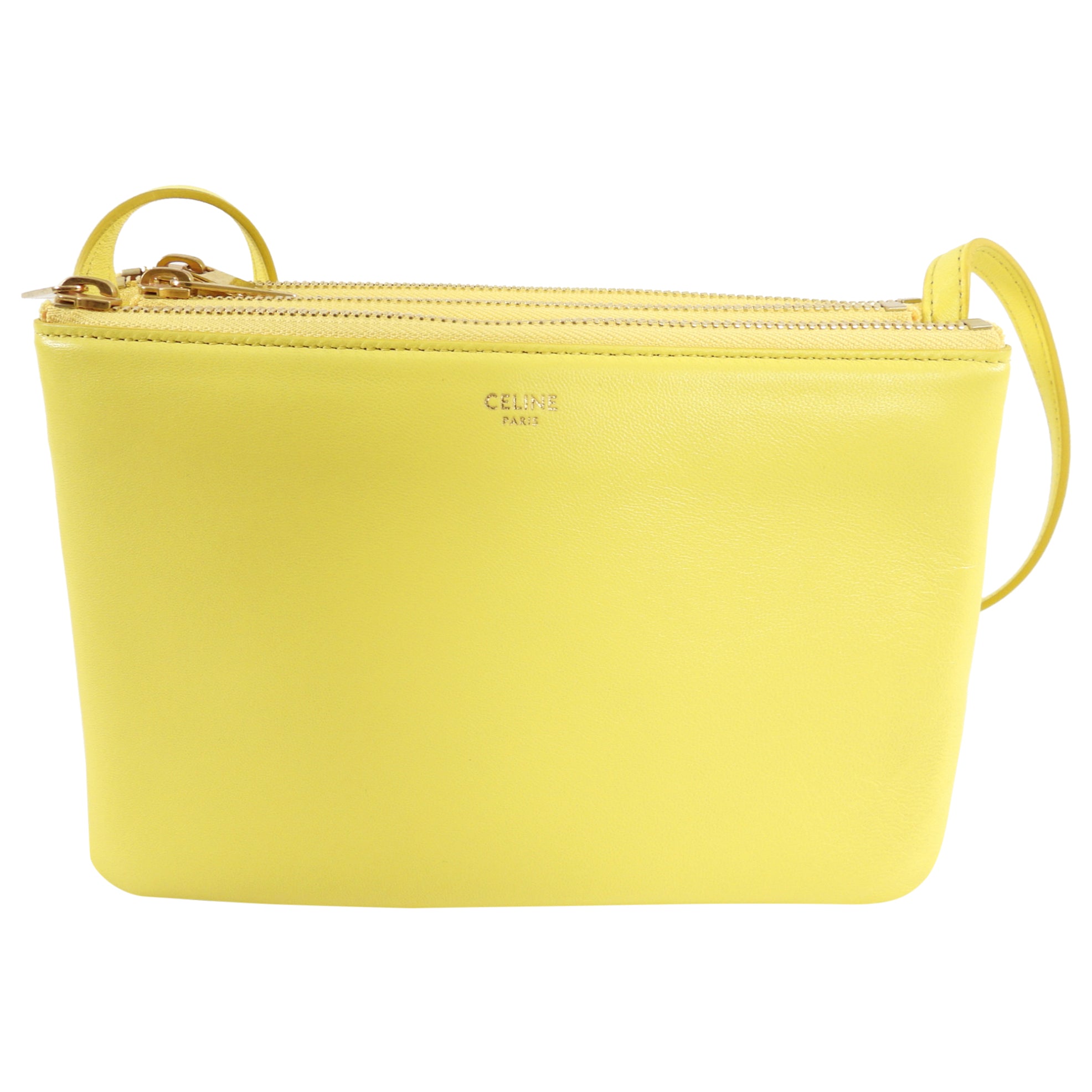 Celine Citron Yellow Small Trio Crossbody Bag