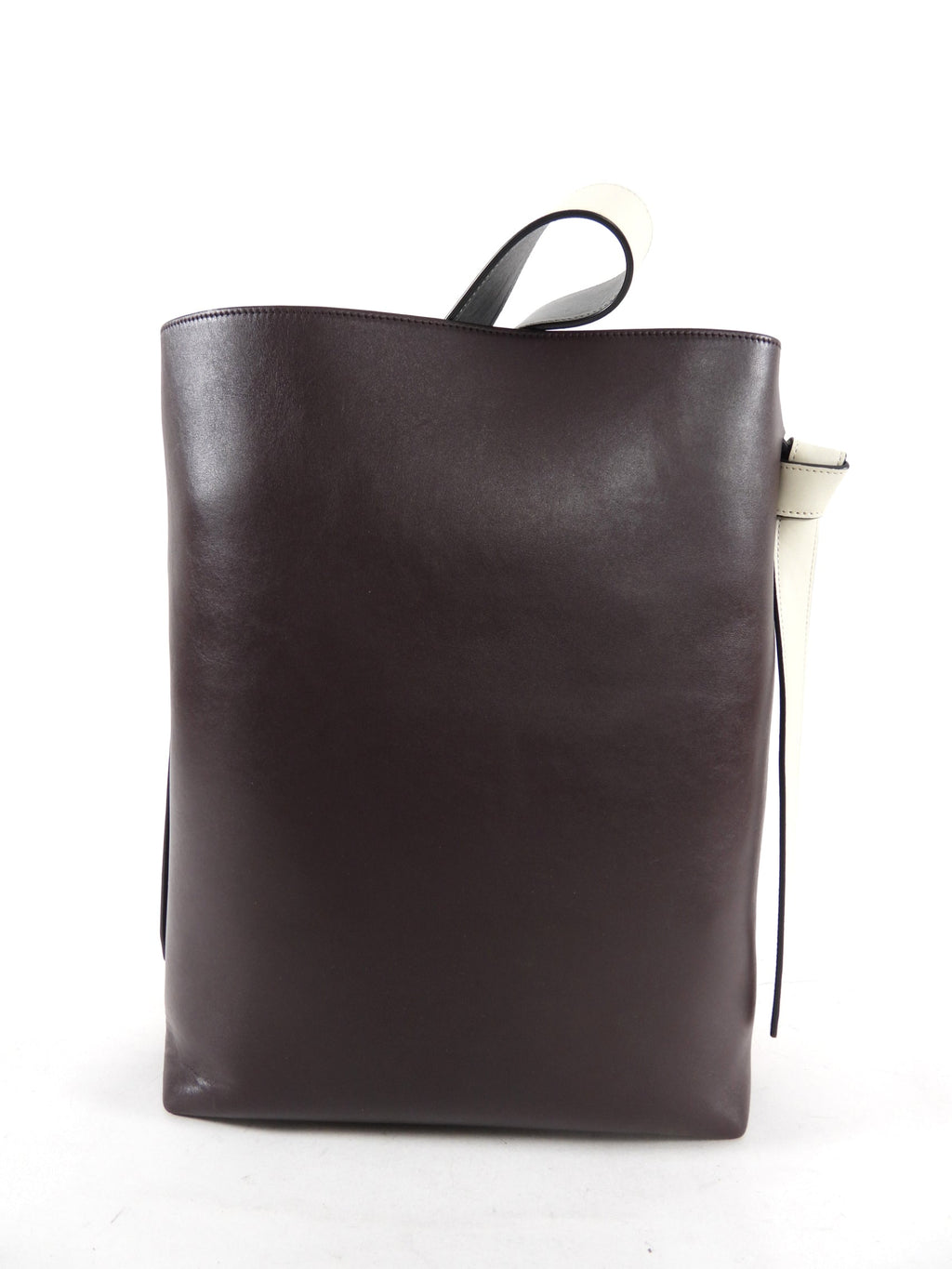Celine Brick and Burgundy Small Twist Tote Bag