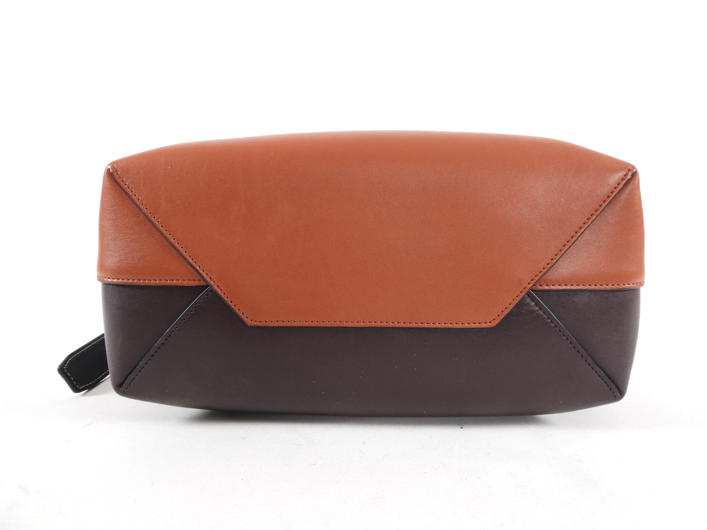 Celine Brick and Burgundy Small Twist Tote Bag