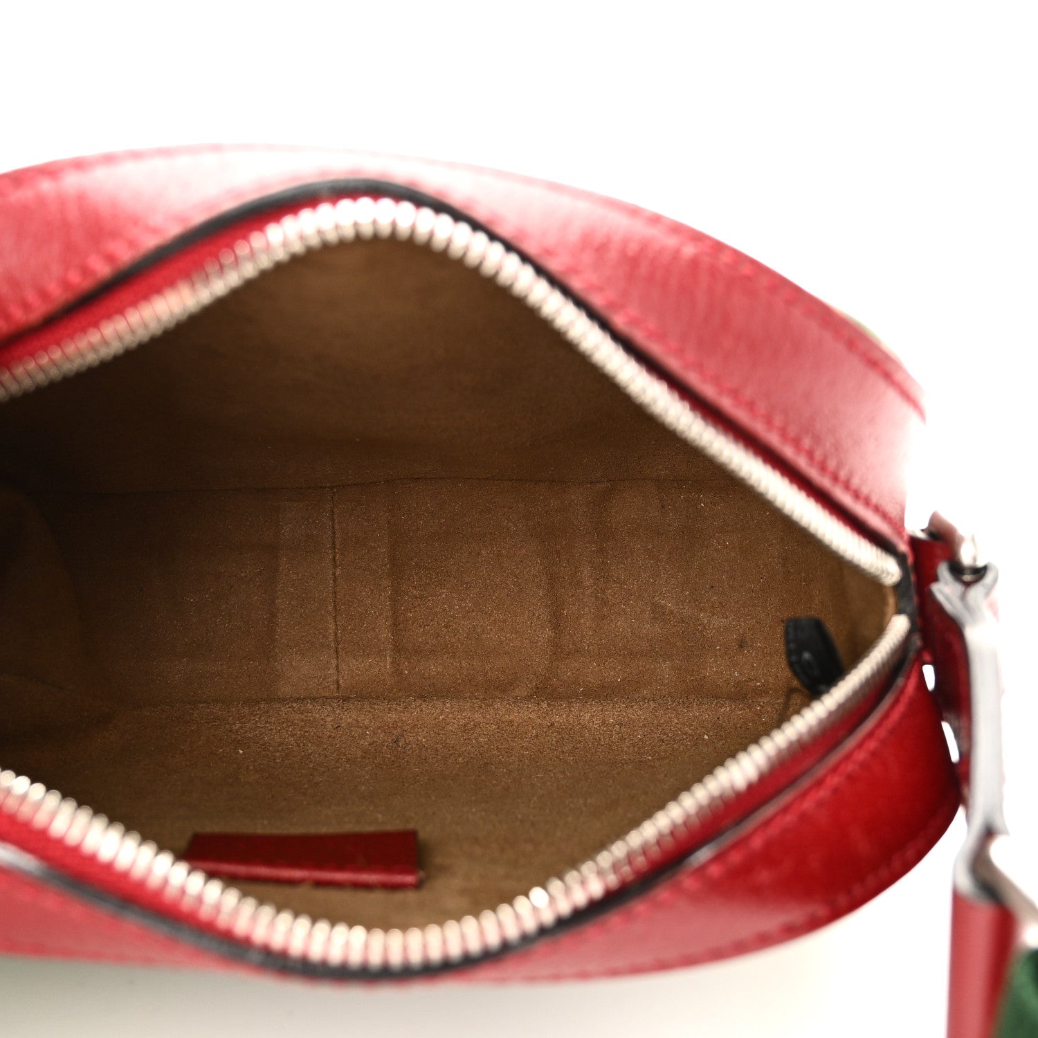 GG Supreme Monogram Tian Web Small Camera Bag Beige Multicolor Red