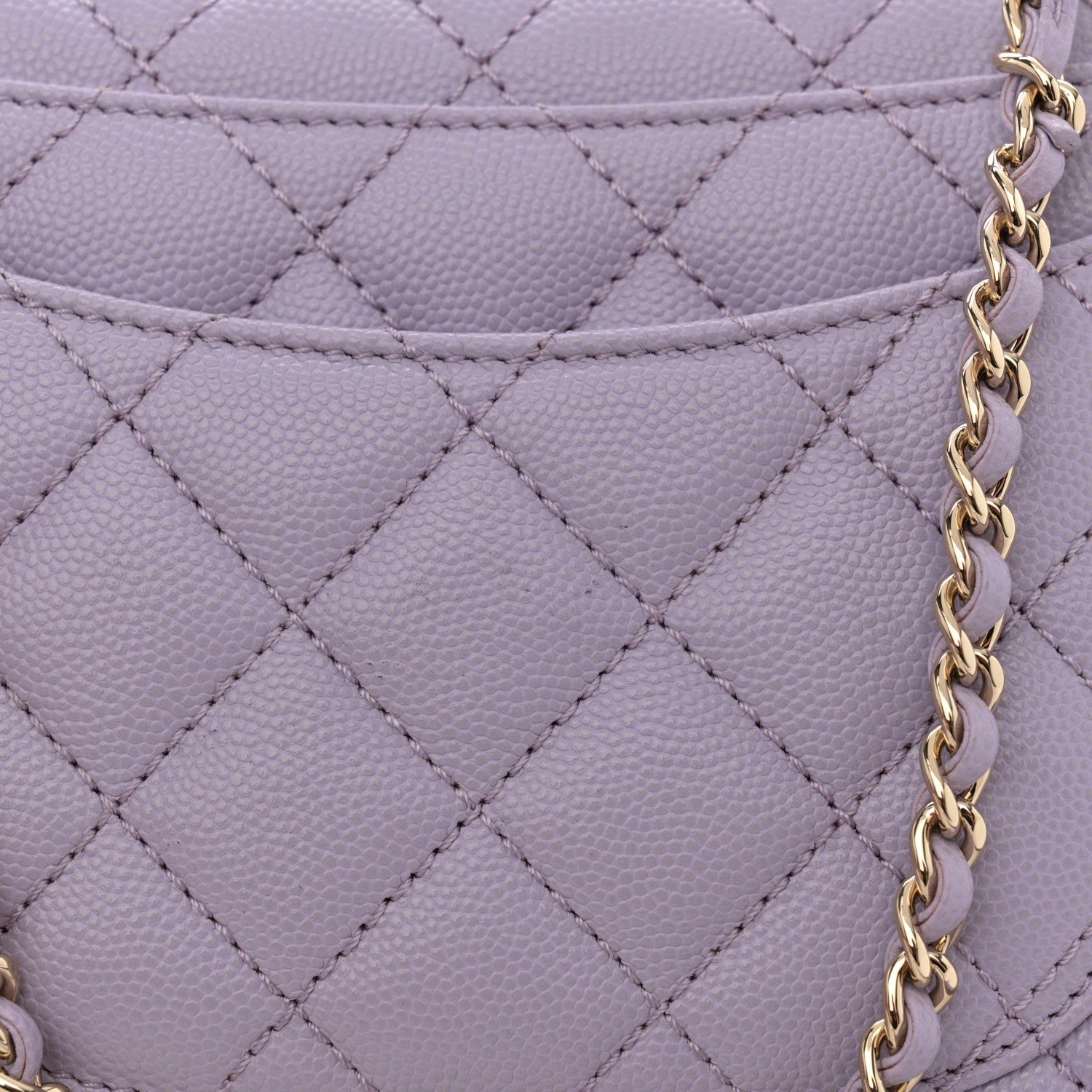 Caviar Quilted Mini Coco Handle Flap Light Purple