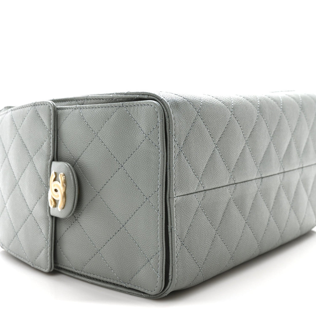 Caviar Quilted Small Chanel 25 Handbag Light Green