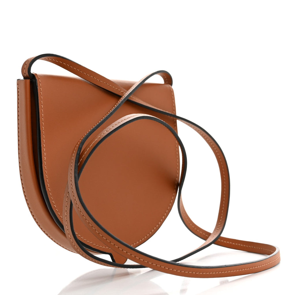 Soft Calfskin Mini Heel Pouch Tan
