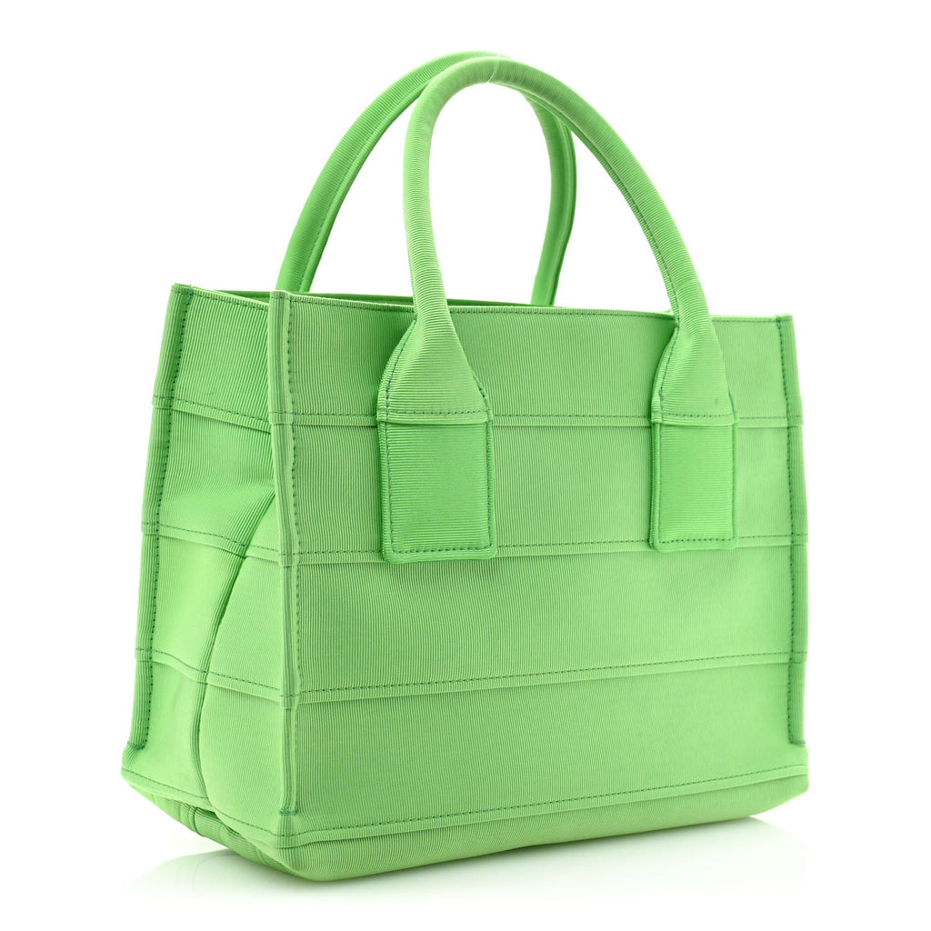 Nylon Logo Printed Tote Green