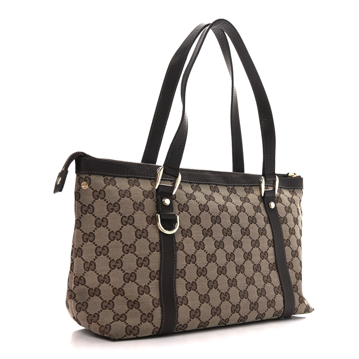 Monogram Medium Abbey Tote Dark Brown