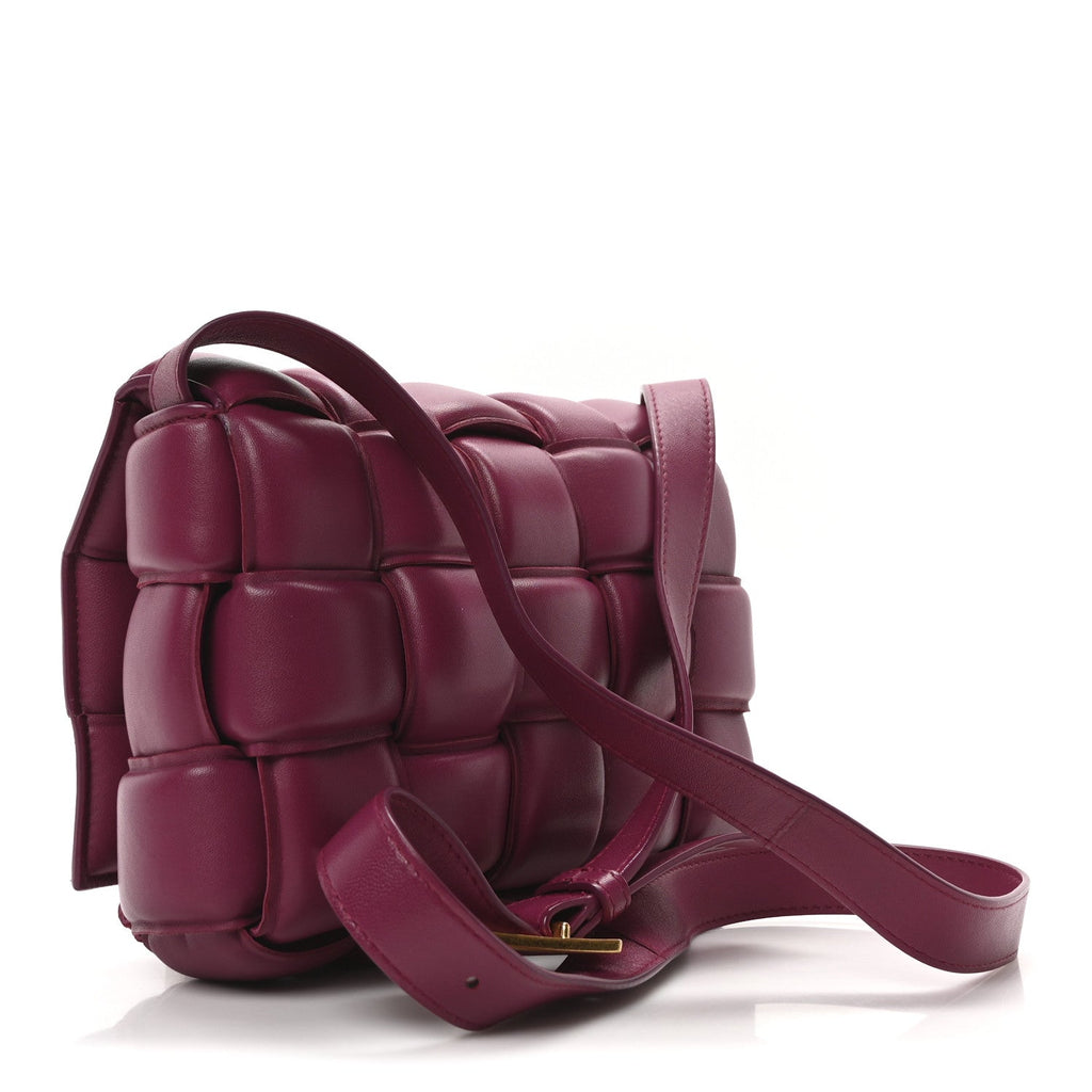 Nappa Maxi Intreccio Padded Cassette Crossbody Bag Cinnabar