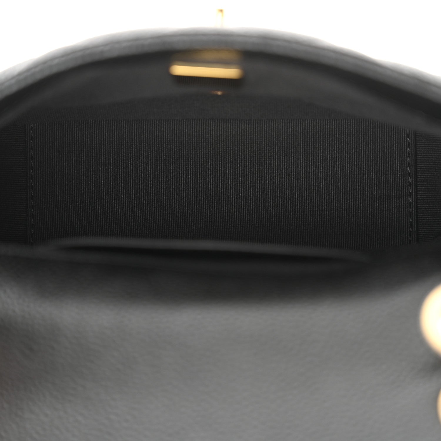 Grained Lambskin Quilted Mini Flap Black