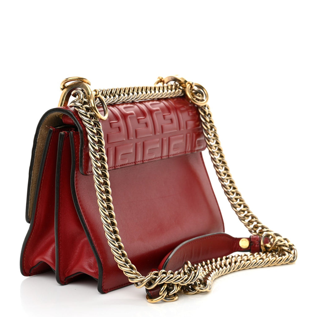 Vitello Liberty FF 1974 Embossed Small Kan I Shoulder Bag Fragola