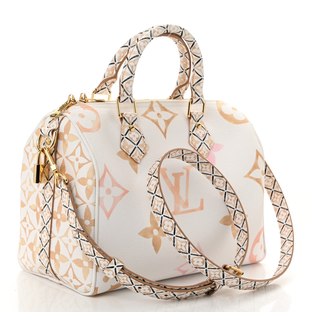 Monogram Giant By The Pool 2.0 Speedy Bandouliere 25 Beige