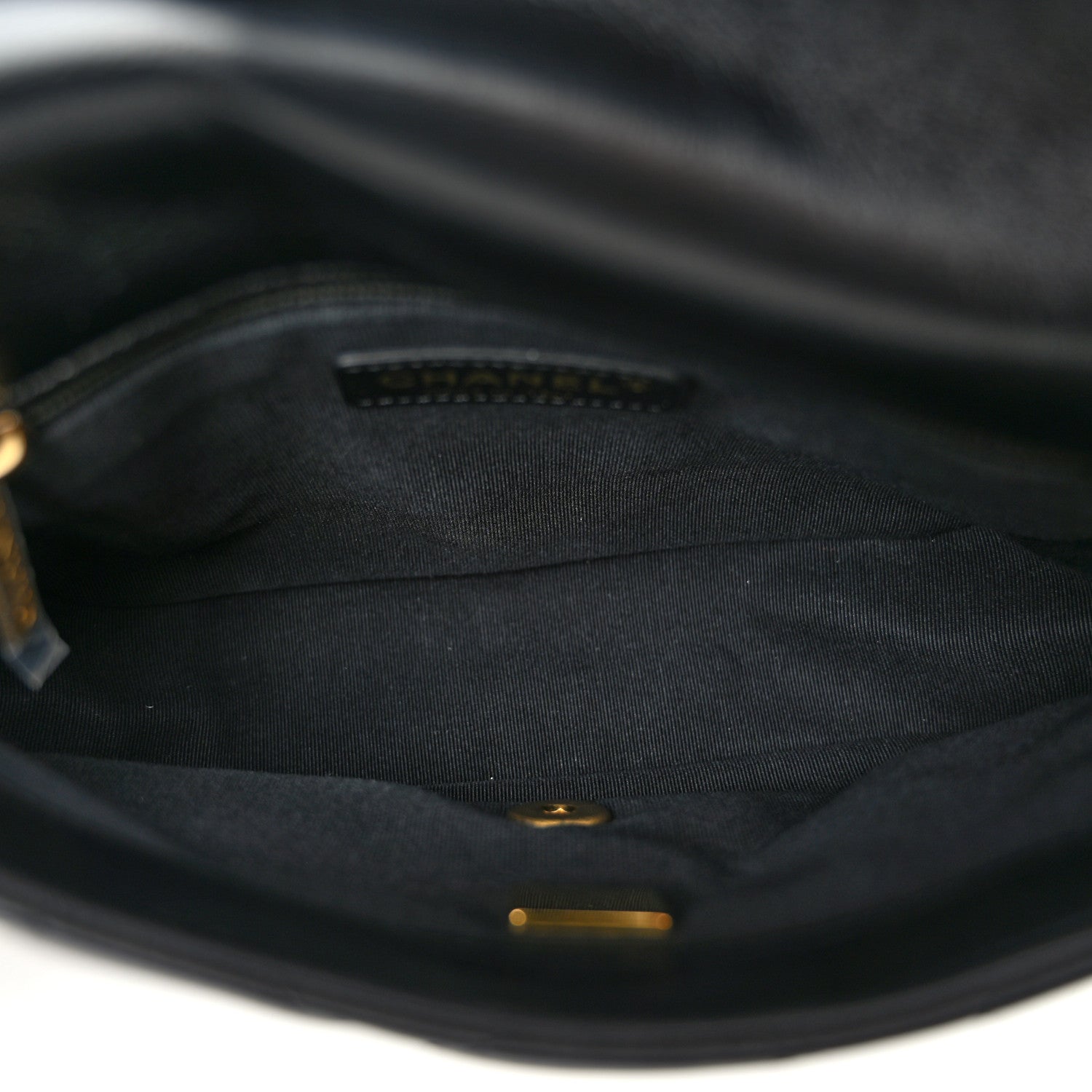 Lambskin Quilted Small Lacquered Chain Flap Black