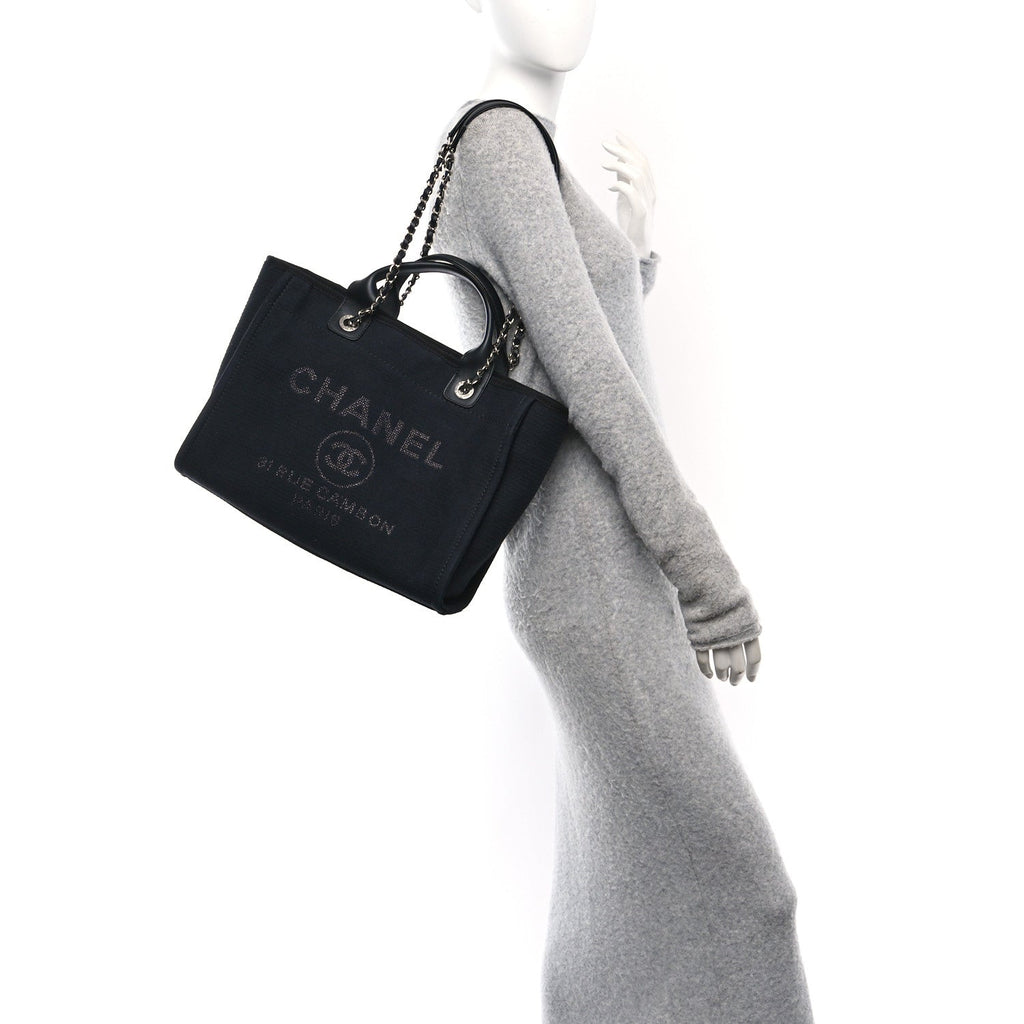 Mixed Fibers Small Deauville Tote Black
