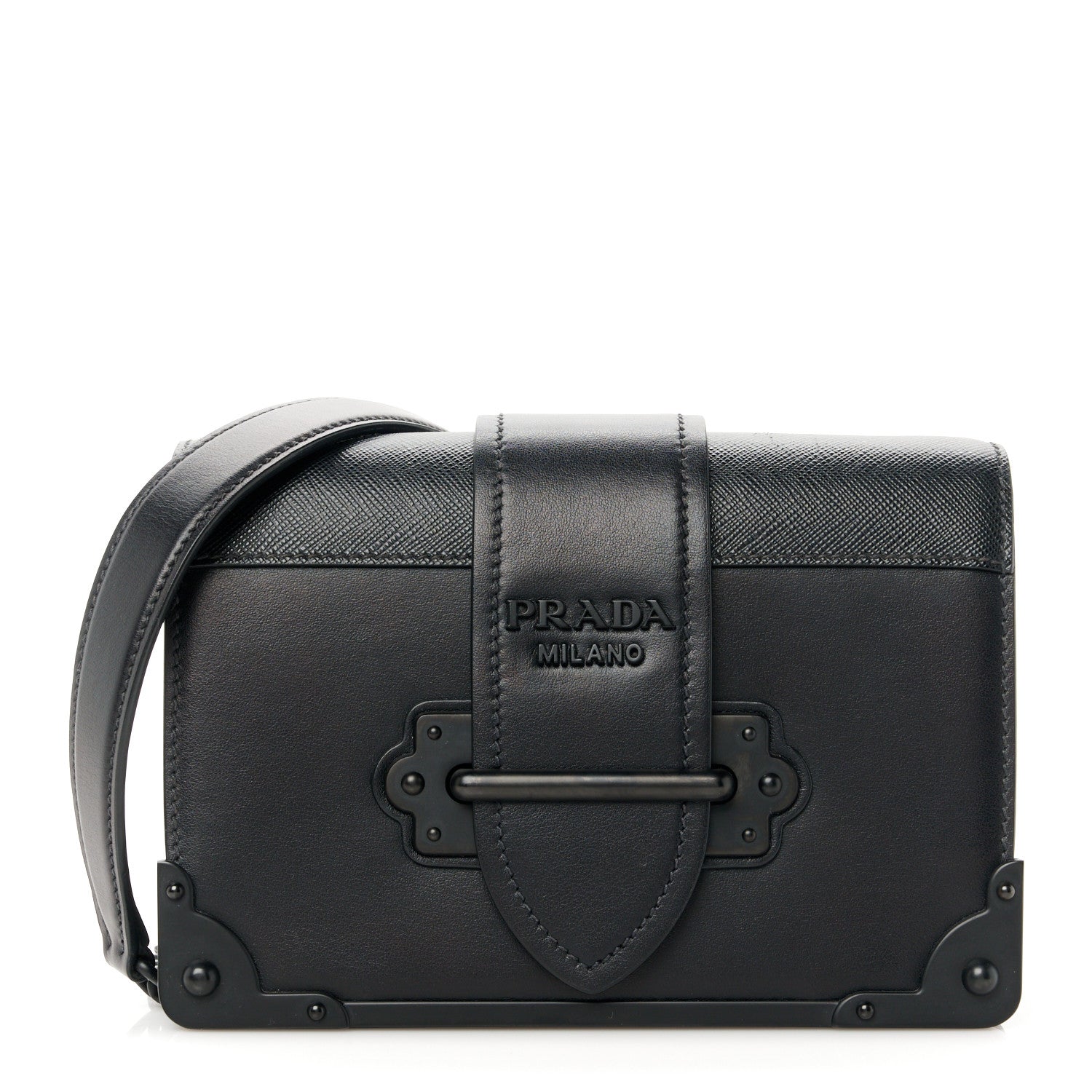 City Calfskin Saffiano Cahier Bag Black